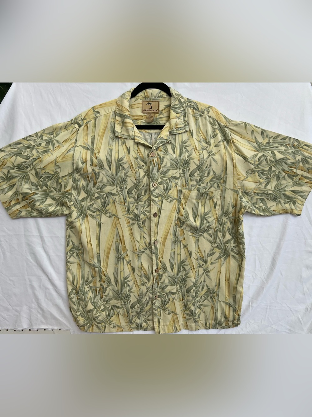 Jamaica Jaxx Men’s Large Silk Bamboo Hawaiian Shirt